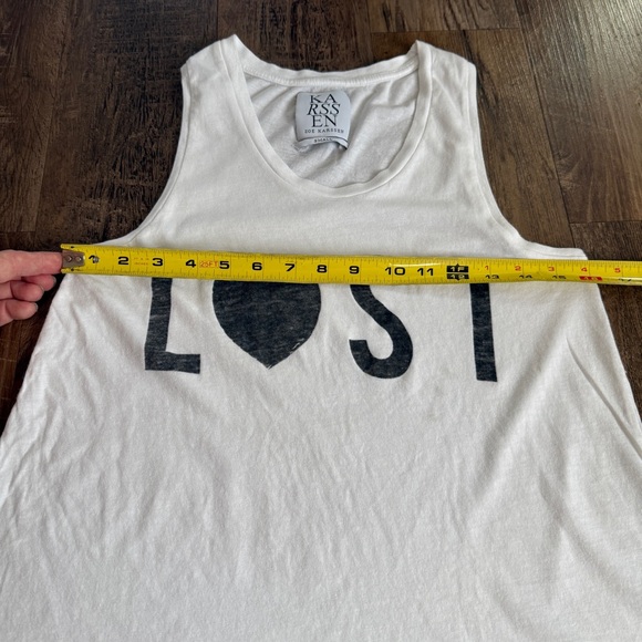 Zoe Karssen white love lost tank top Small - Picture 5 of 7